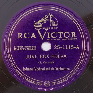 Johnny Vadnal - Juke Box Polka / Carousel Waltz 1948 10" 78 rpm Record 25-1115